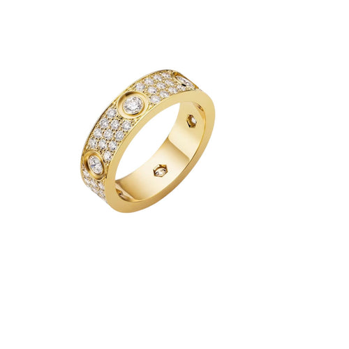 [Limara]LOVE 5.5MM FULL-PAVÉ 6-DIAMOND RING