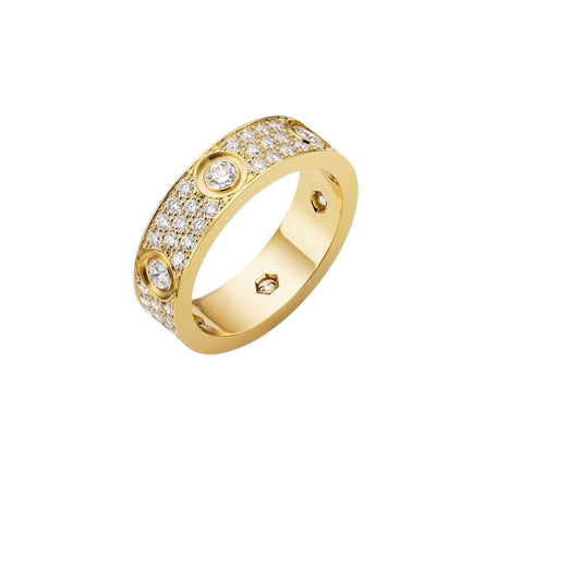 [Limara]LOVE 5.5MM FULL-PAVÉ 6-DIAMOND RING