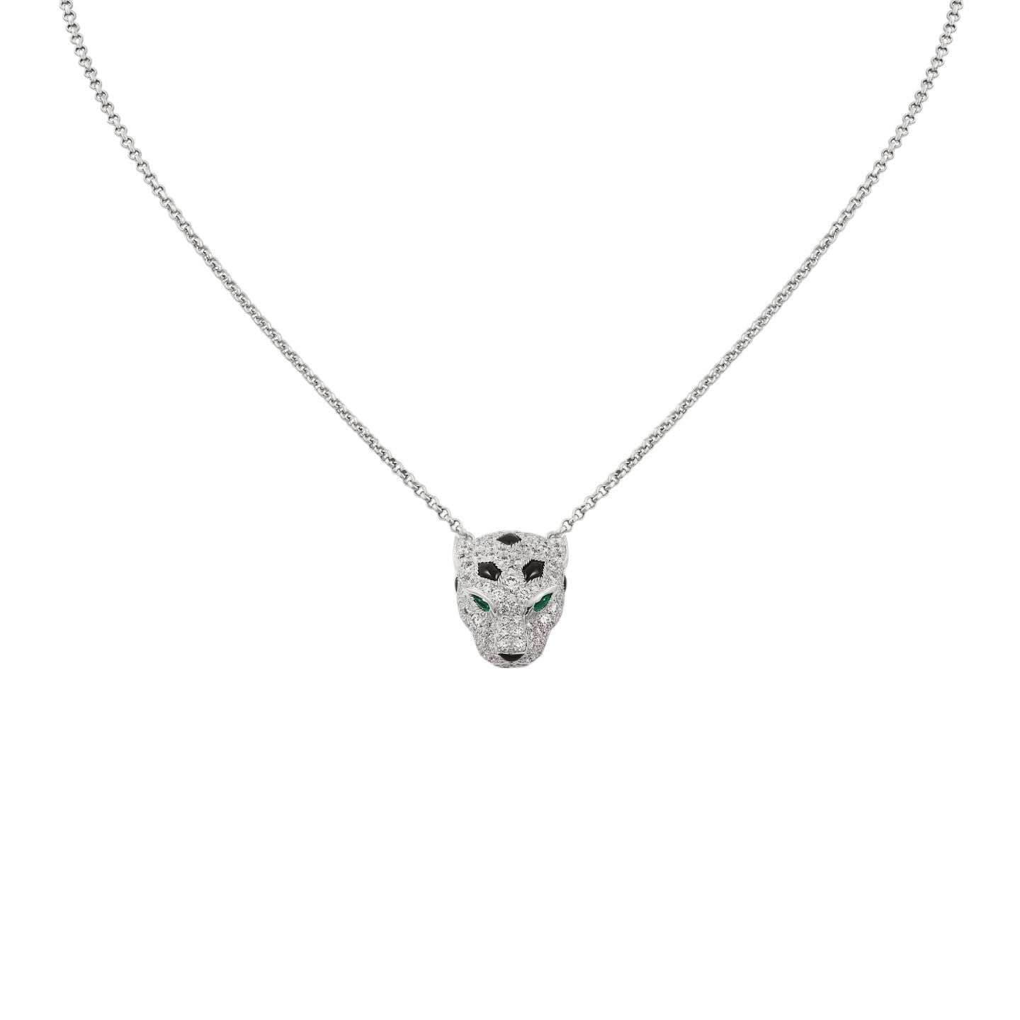 [Limara]LEOPARD HEAD FULL PAVÉ DIAMOND PENDANT NECKLACE