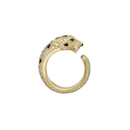 [Limara]PANTHÈRE DE DIAMOND HALF-PAVÉ MEDIUM RING