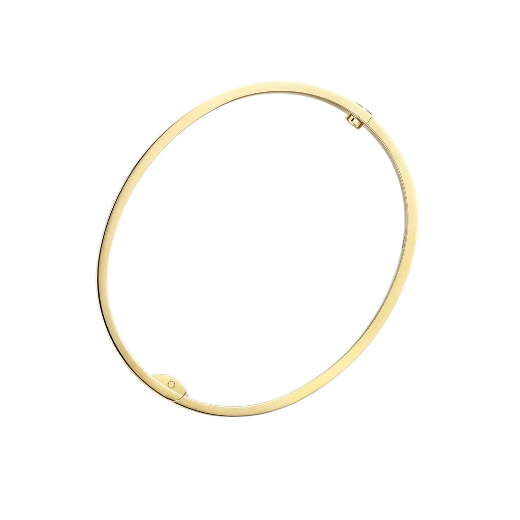 [Limara]CLASSIC 6.1MM LOVE SINGLE-SCREW CLOSURE BANGLE - 4-DIAMOND