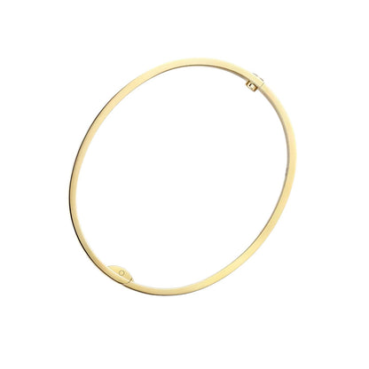 [Limara]CLASSIC 6.1MM LOVE SINGLE-SCREW CLOSURE BANGLE - 4-DIAMOND