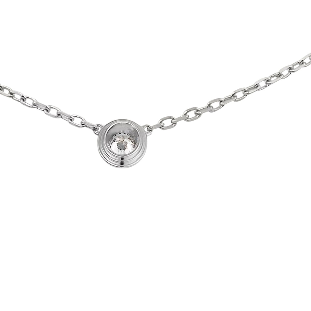 [Limara]LOVE SCREW PENDANT SINGLE DIAMOND NECKLACE