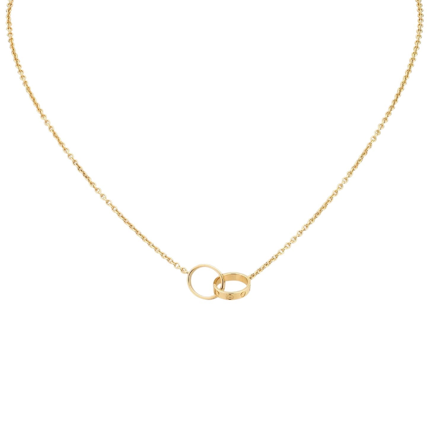 [Limara]LOVE DOUBLE-RING PENDANT NECKLACE