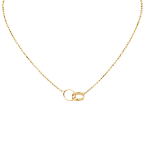 [Limara]LOVE DOUBLE-RING PENDANT NECKLACE
