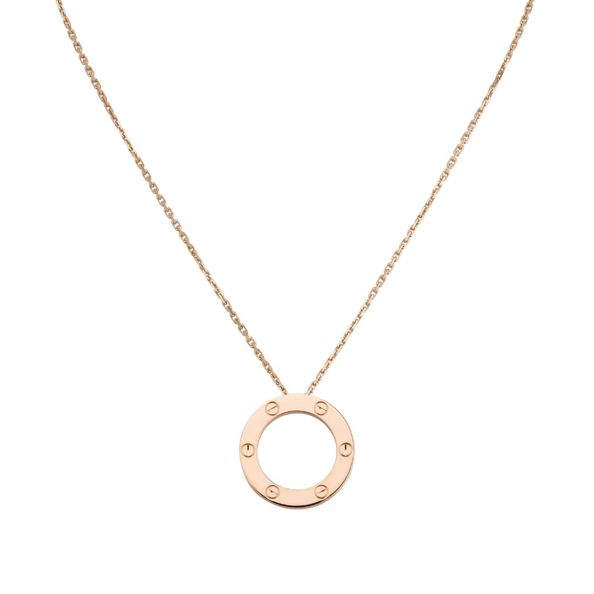 [Limara]LOVE LARGE CIRCULAR PENDANT NECKLACE