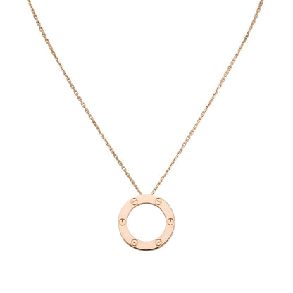 [Limara]LOVE LARGE CIRCULAR PENDANT NECKLACE