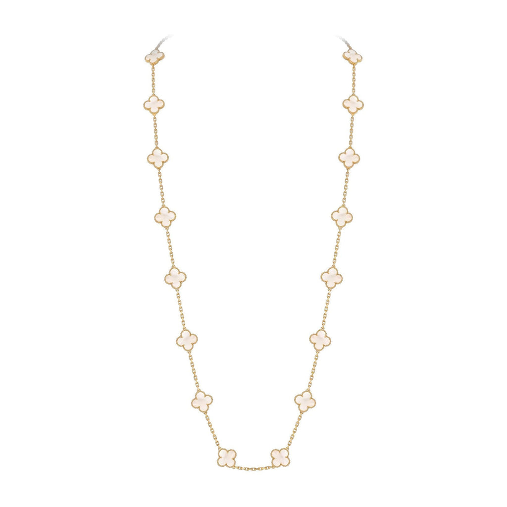 [Limara]CLASSIC 20-MOTIF LUCKY CLOVER LONG NECKLACE GOLD COLLECTION