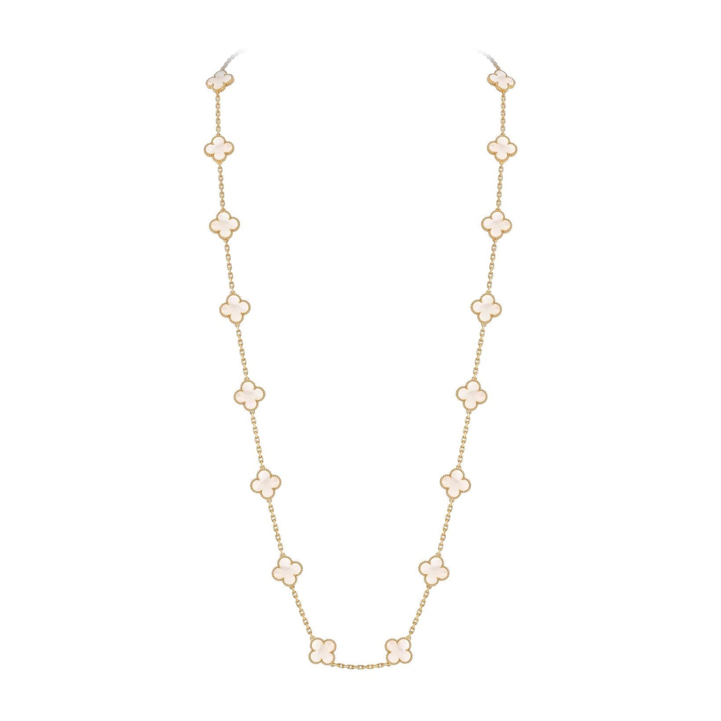 [Limara]CLASSIC 20-MOTIF LUCKY CLOVER LONG NECKLACE GOLD COLLECTION