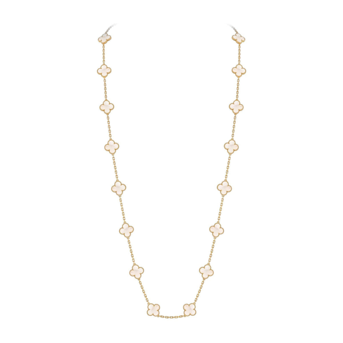 [Limara]CLASSIC 20-MOTIF LUCKY CLOVER LONG NECKLACE GOLD COLLECTION