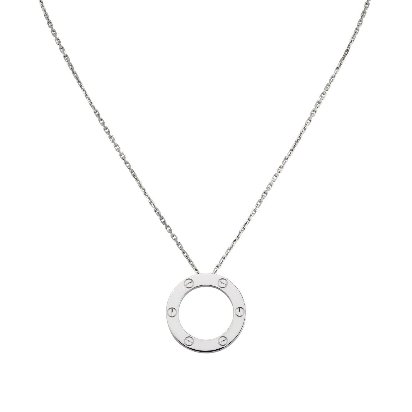 [Limara]LOVE LARGE CIRCULAR PENDANT NECKLACE