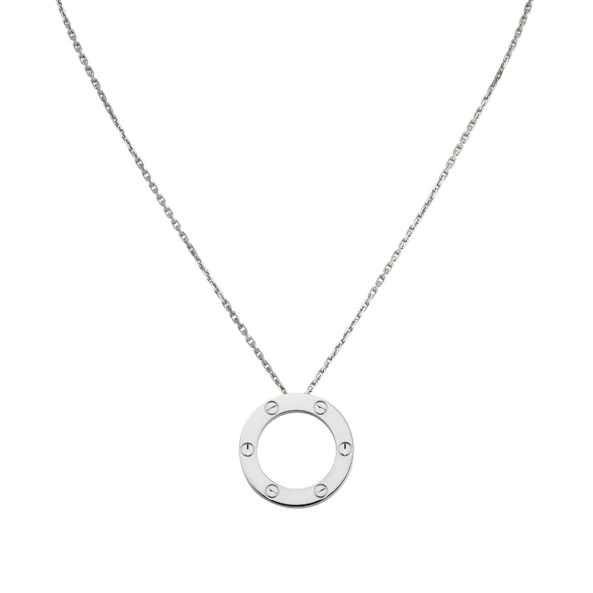 [Limara]LOVE LARGE CIRCULAR PENDANT NECKLACE