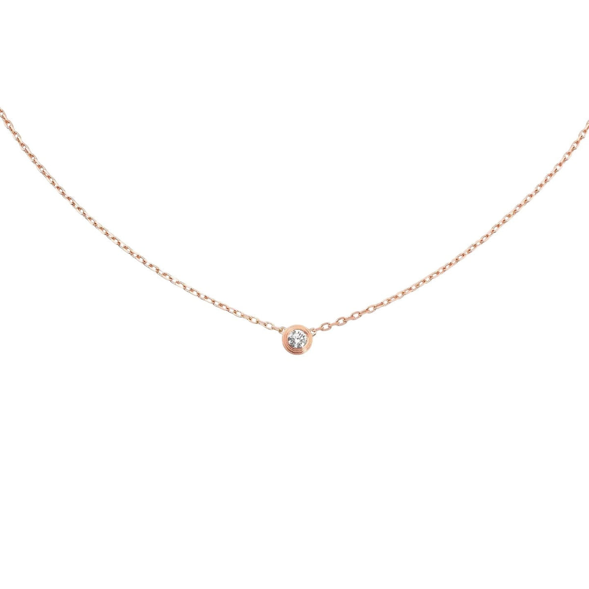 [Limara]LOVE SCREW PENDANT SINGLE DIAMOND NECKLACE