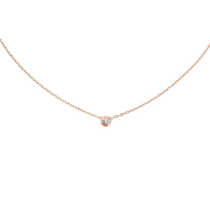 [Limara]LOVE SCREW PENDANT SINGLE DIAMOND NECKLACE