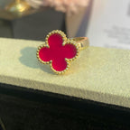 [Limara]NEW CLOVER PINK ENAMEL RINGS