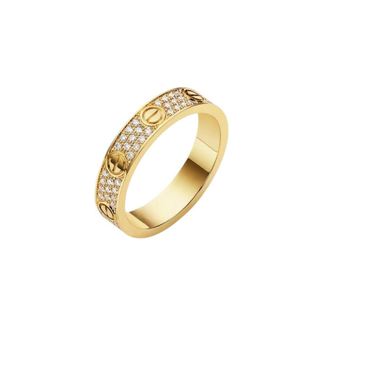 [Limara]LOVE 4MM PAVÉ DIAMOND RING