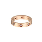 [Limara]LOVE 4MM 8 DIAMONDS RING