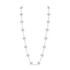 [Limara]CLASSIC 20-MOTIF LUCKY CLOVER LONG NECKLACE WHITE GOLD COLLECTION
