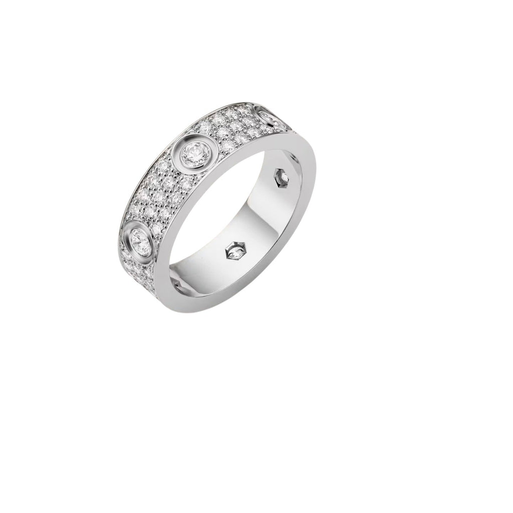 [Limara]LOVE 5.5MM FULL-PAVÉ 6-DIAMOND RING