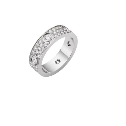 [Limara]LOVE 5.5MM FULL-PAVÉ 6-DIAMOND RING
