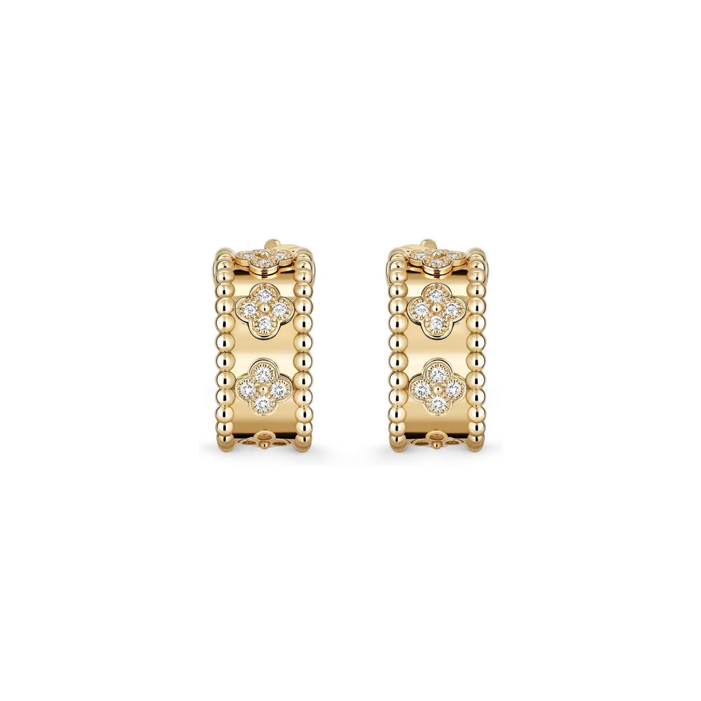 [Limara]KALEIDOSCOPE CLOVER HOOP EARRINGS