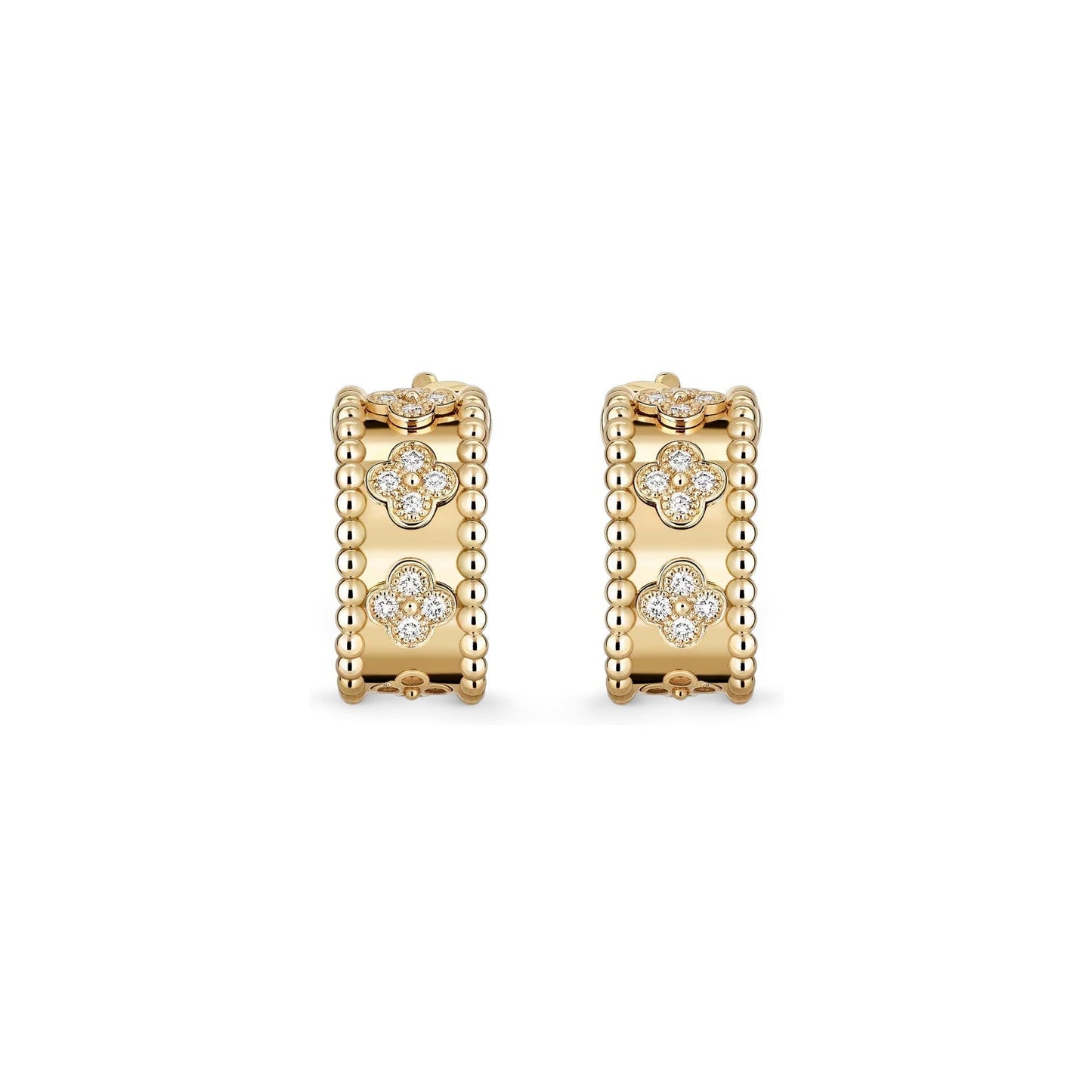 [Limara]KALEIDOSCOPE CLOVER HOOP EARRINGS
