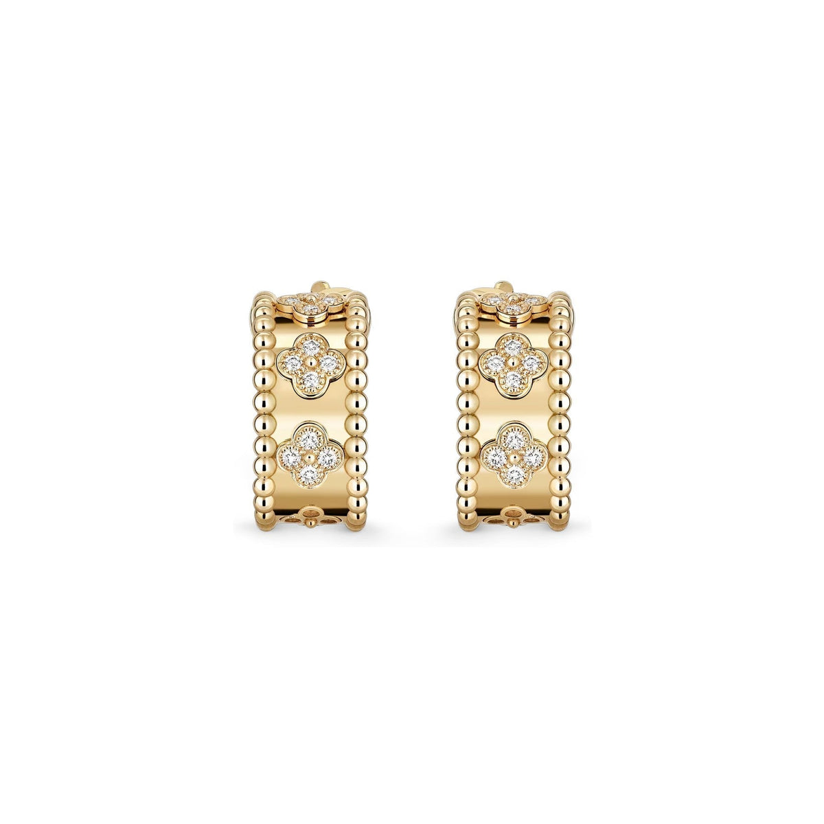 [Limara]KALEIDOSCOPE CLOVER HOOP EARRINGS