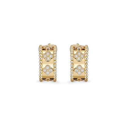 [Limara]KALEIDOSCOPE CLOVER HOOP EARRINGS