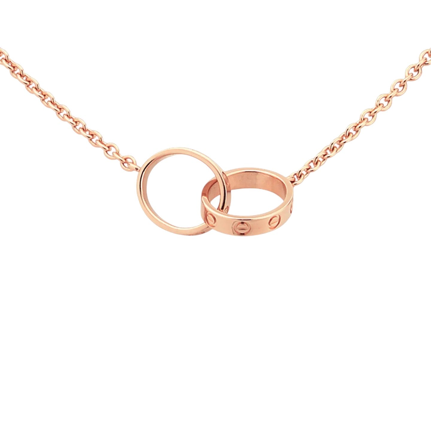 [Limara]LOVE DOUBLE-RING PENDANT NECKLACE
