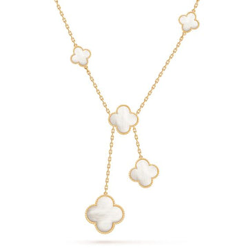[Limara]CLOVER MOTHER OF PEARL NECKLACE 6 MOTIF