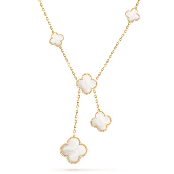 [Limara]CLOVER MOTHER OF PEARL NECKLACE 6 MOTIF