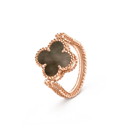 [Limara]LUCKY CLOVER ROSE GOLD REVERSIBLE RING