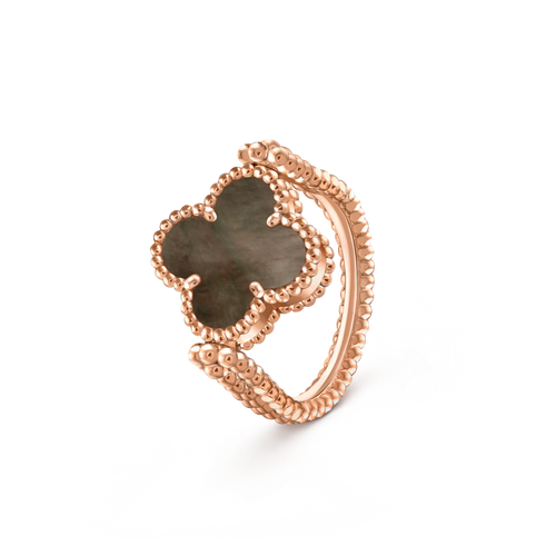 [Limara]LUCKY CLOVER ROSE GOLD REVERSIBLE RING