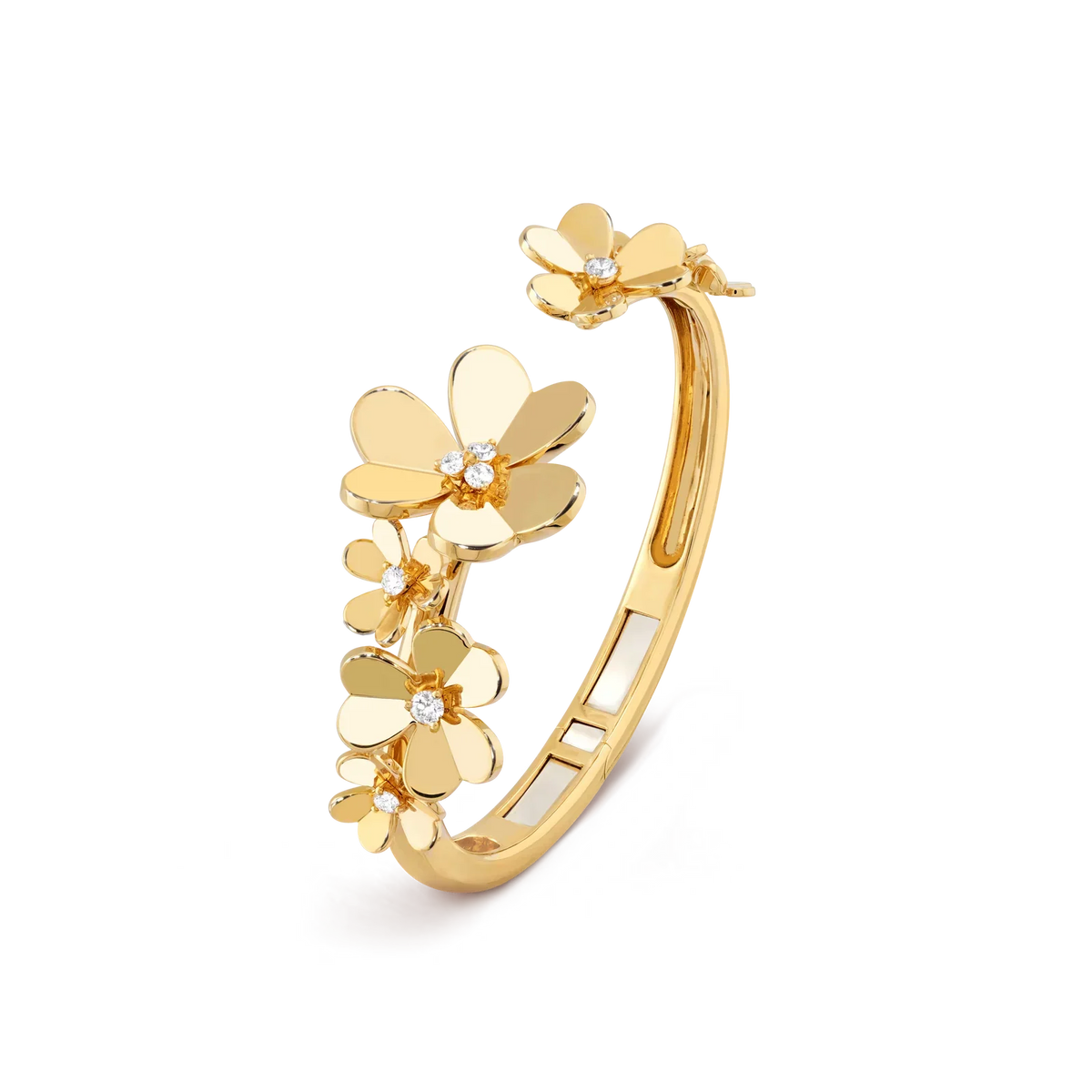 [Limara]LUMINOUS BLOSSOM OPEN BANGLE