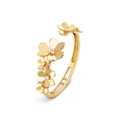 [Limara]LUMINOUS BLOSSOM OPEN BANGLE