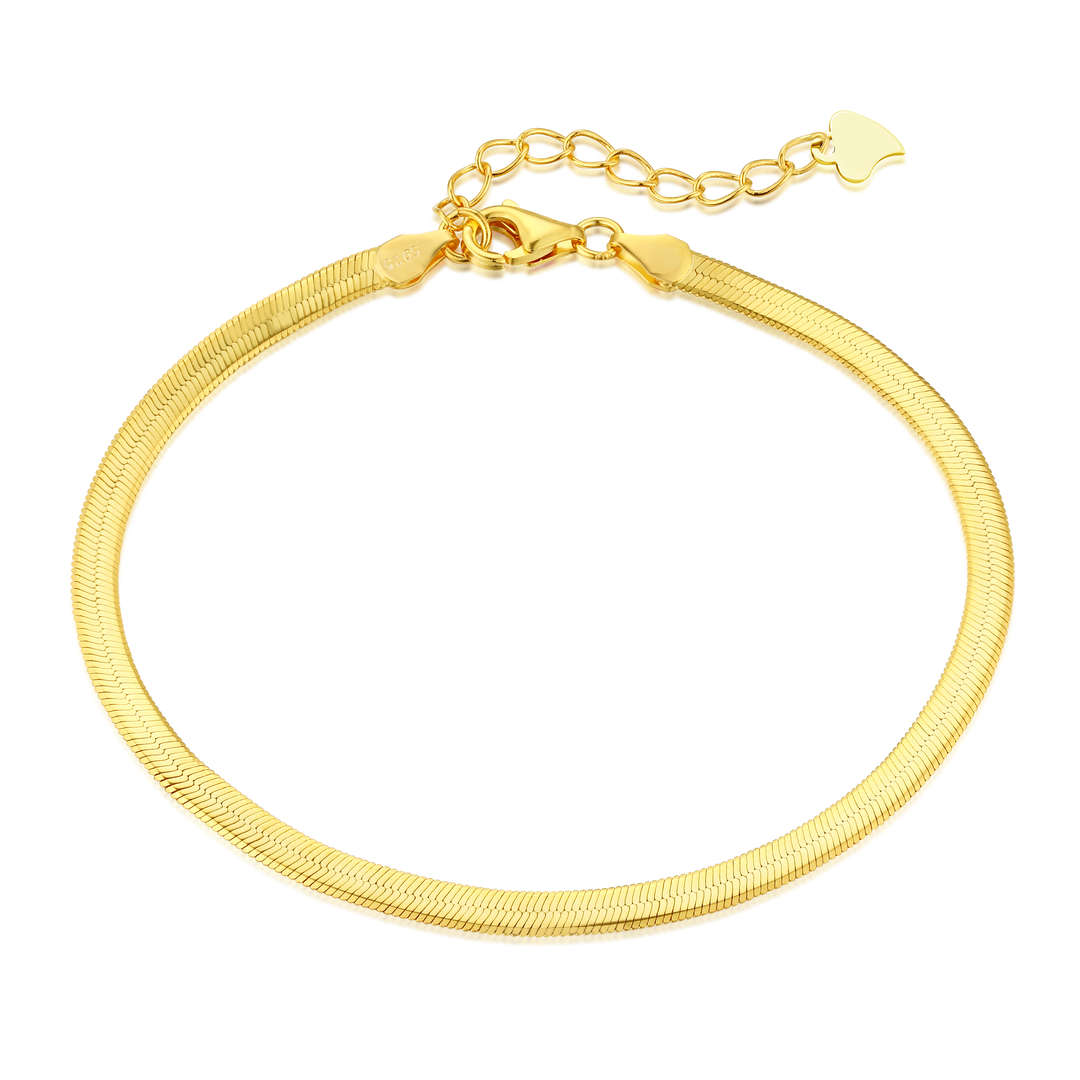 [Limara]Flat Snake Bone Chain Blade Necklace