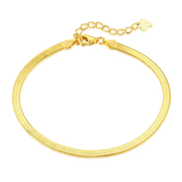 [Limara]Flat Snake Bone Chain Blade Necklace