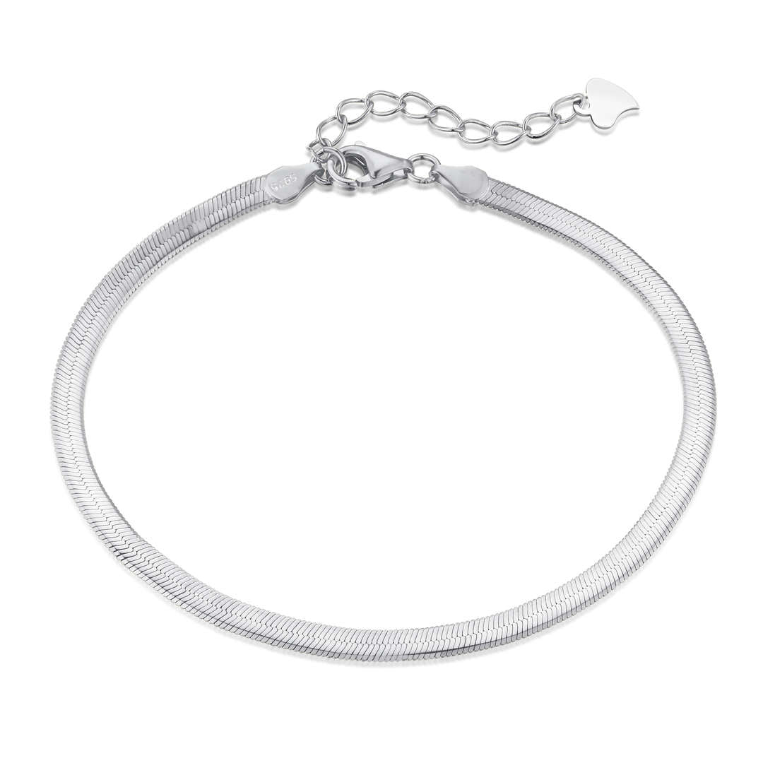 [Limara]Flat Snake Bone Chain Blade Necklace