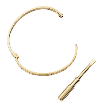 [Limara]CLASSIC 6.1MM LOVE SINGLE-SCREW CLOSURE BANGLE - 10-DIAMOND