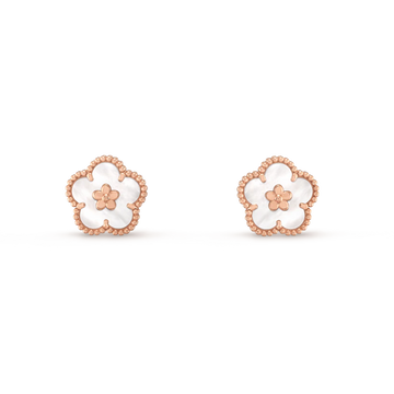 [Limara]LUCKY PINK GOLD WHITE MOP EARRINGS