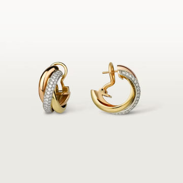 [Limara] TRINITY HALF DIAMOND  CLASSIC EARRINGS