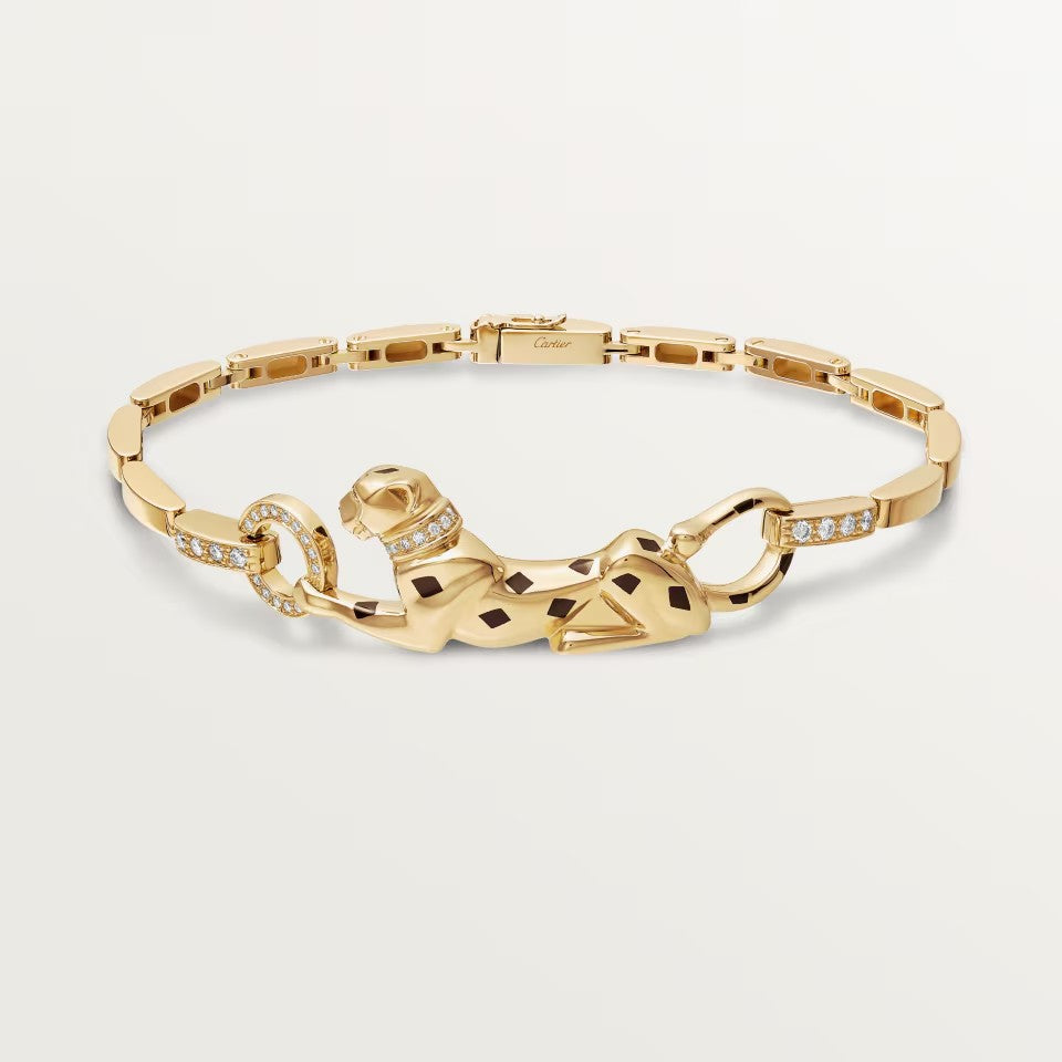 [Limara] PANTHERE HALF DIAMOND ON CHAIN BRACELET