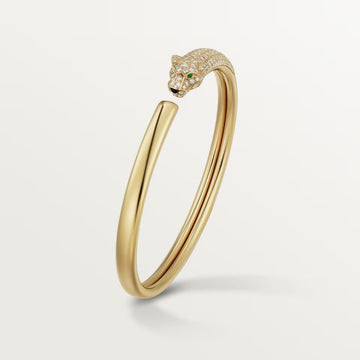 [Limara] PANTHERE HALF DIAMOND OPEN BRACELET