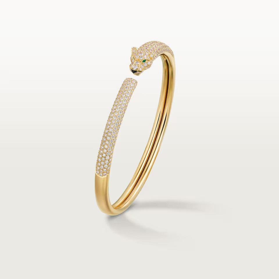 [Limara] PANTHERE FULL DIAMOND OPEN BRACELET