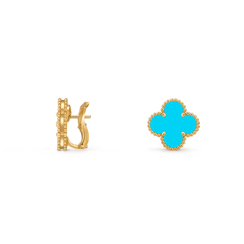 [Limara]15MM CLOVER FLOWER STUD EARRINGS GOLD COLLECTION