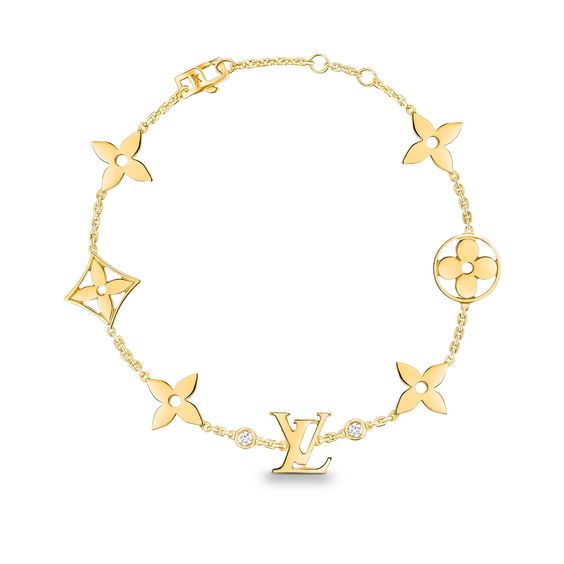 [Limara]STAR AND SUN 7 MOTIFS GOLD BRACELET