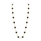 [Limara]CLASSIC 20-MOTIF LUCKY CLOVER LONG NECKLACE GOLD COLLECTION