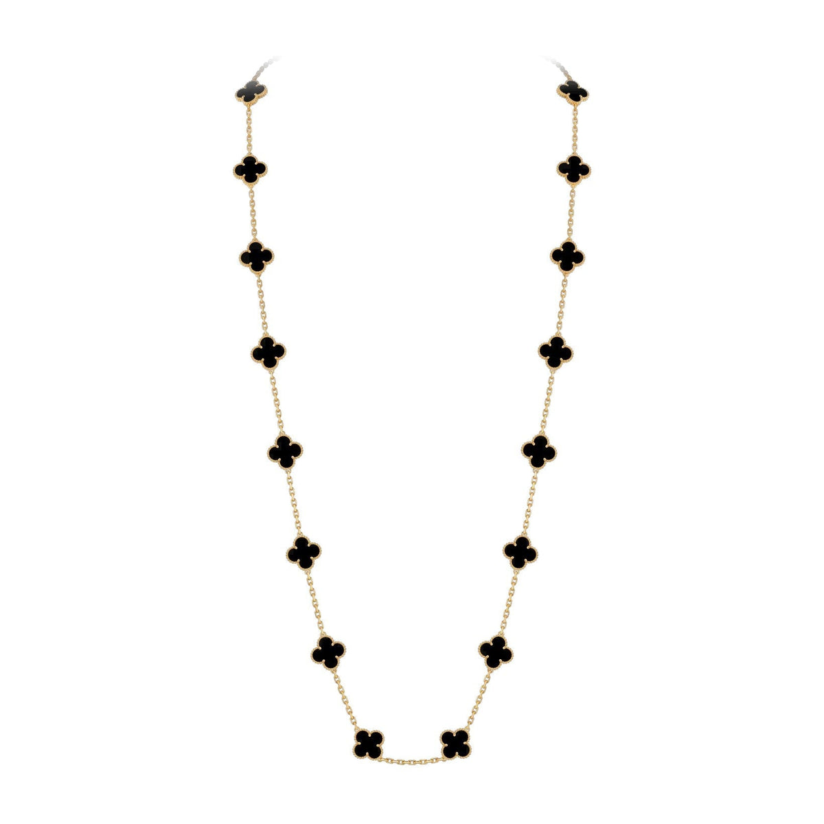 [Limara]CLASSIC 20-MOTIF LUCKY CLOVER LONG NECKLACE GOLD COLLECTION