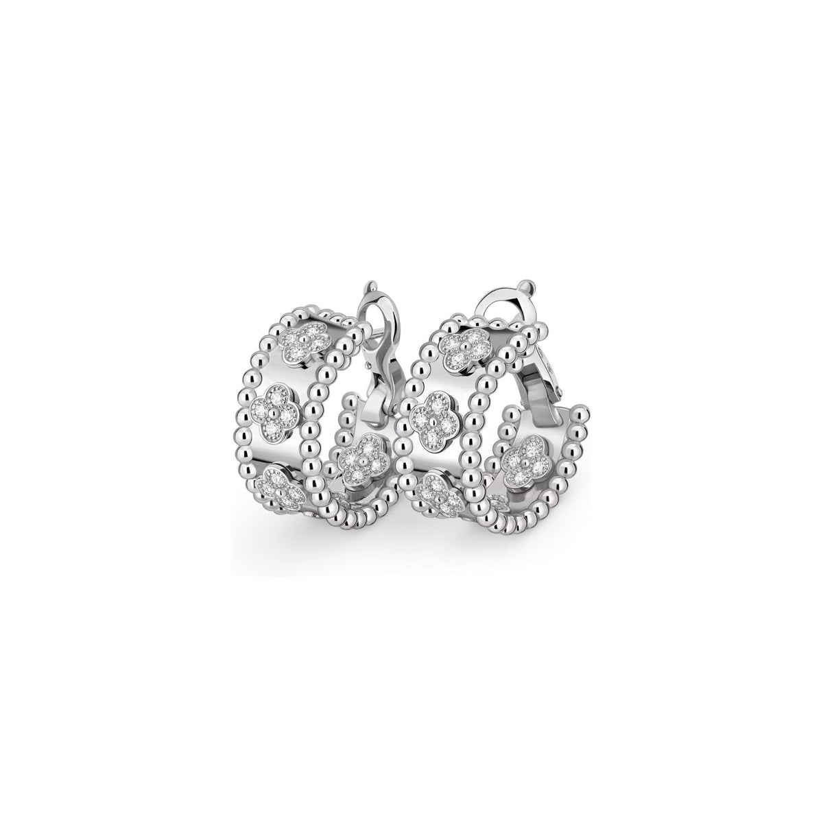 [Limara]KALEIDOSCOPE CLOVER HOOP EARRINGS