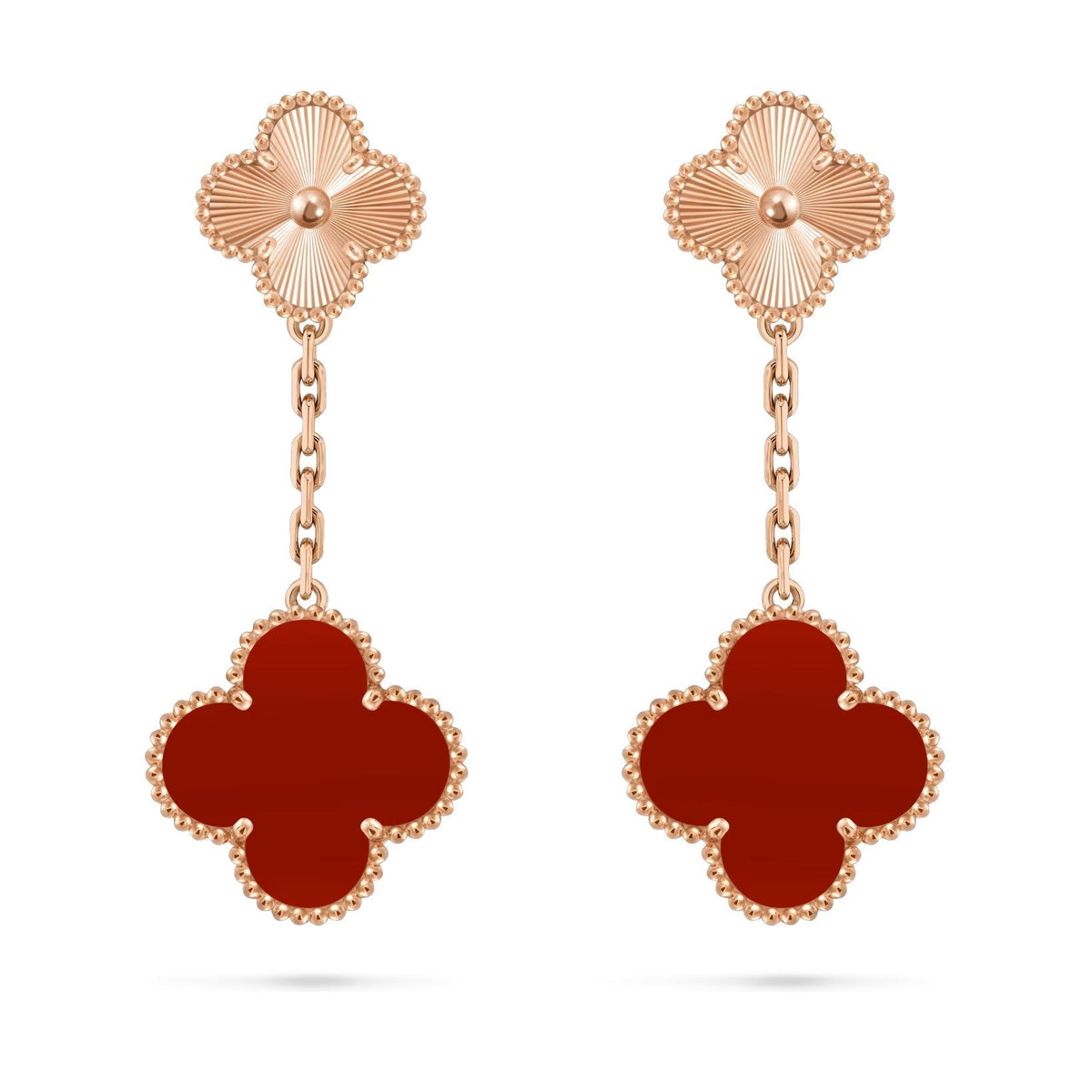 [Limara]CLOVER DUAL-MOTIF STATEMENT STUD EARRINGS - DOUBLE-CHARM COLLECTION